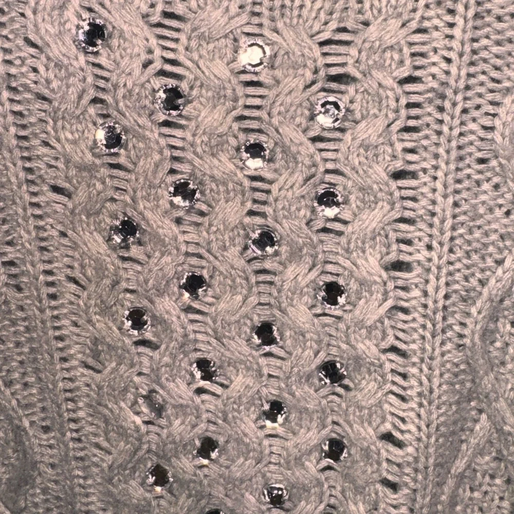 J. Crew jeweled Knit Sweater - Soft Gray